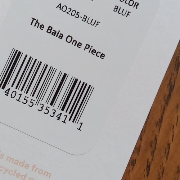 Andie Womens Bathing Suit LARGE Swimwear BAIA  FLORAL NEW Swim One Piece BLUE - Picture 4 of 7